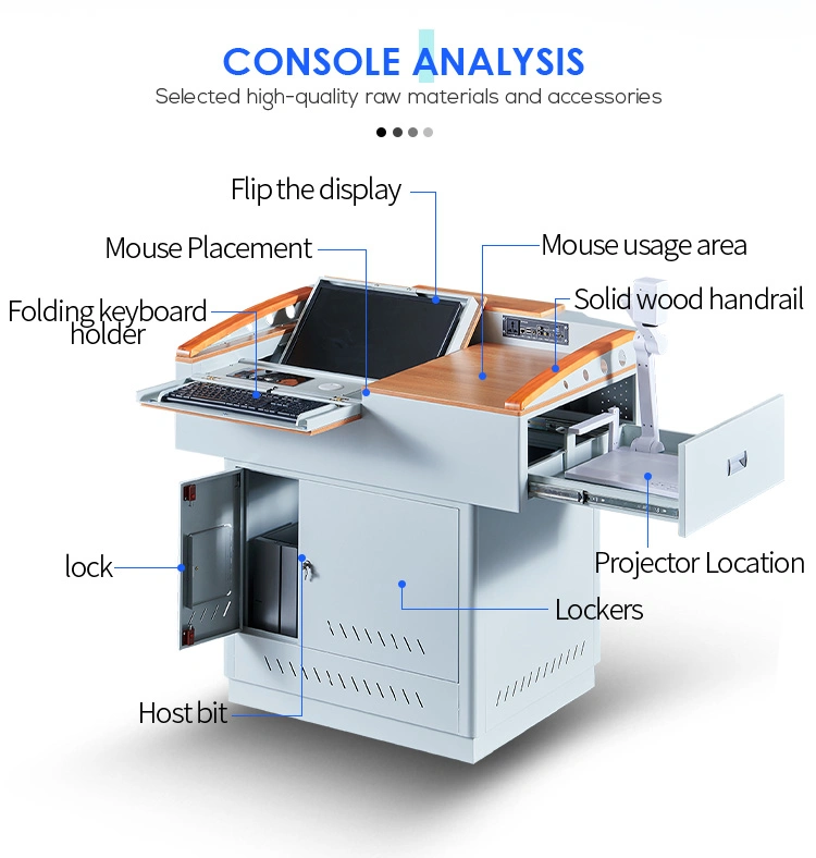 Classroom Digital Podium Multimedia Platform Safety Computer Smart Lectern Teaching Educational Equipment