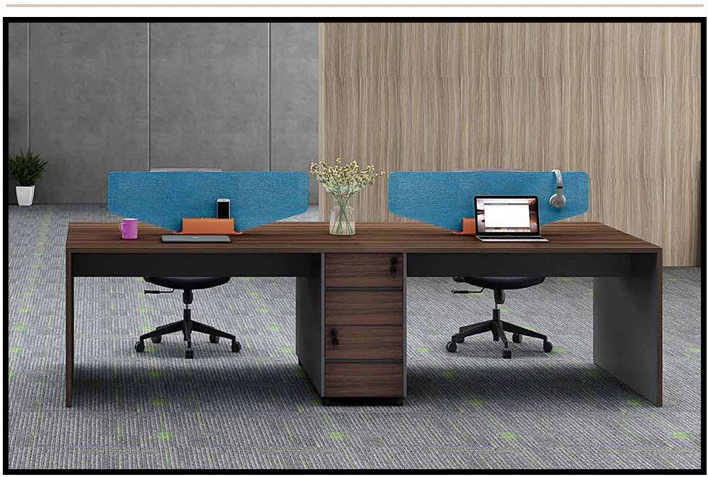 Simple Design 6 Person Office Desk Table Melamine