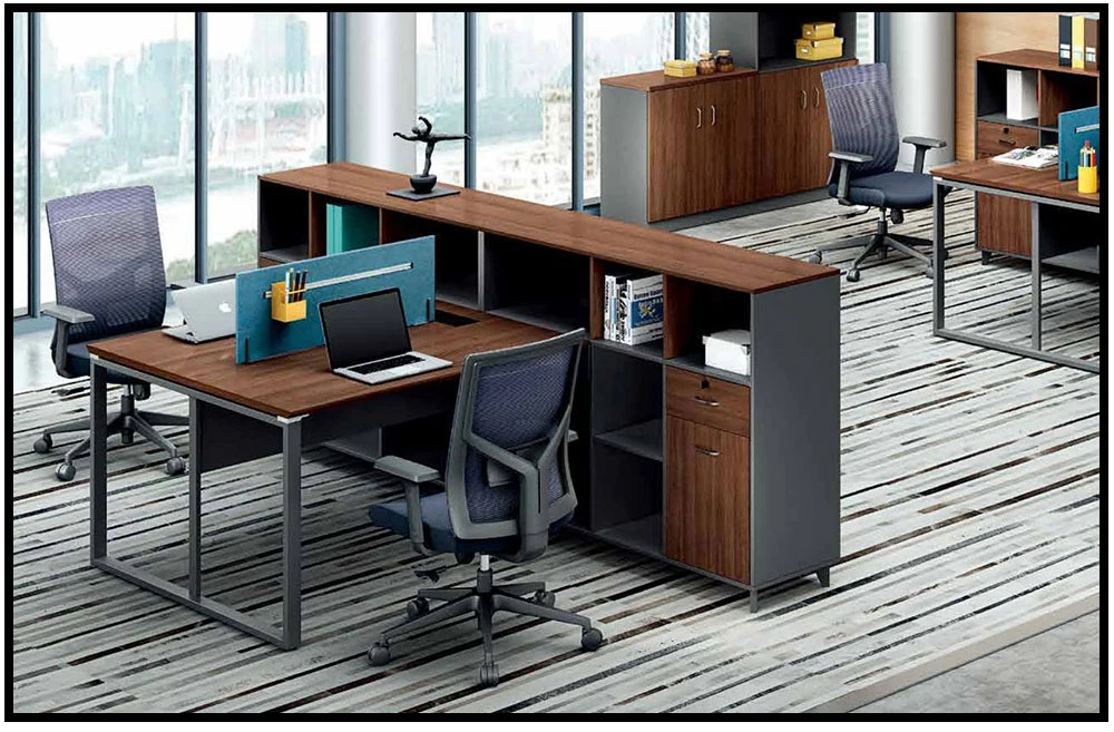 Simple Design 6 Person Office Desk Table Melamine