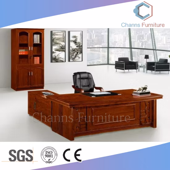 Muebles para el hogar Chapa de papel Escritorio Hotel Mesa de oficina con gabinete de retorno (CAS