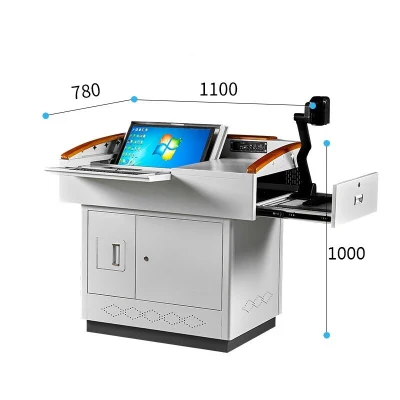 Plataforma elegante plegable avanzada de las multimedias del podio del aula de la fabricación del atril